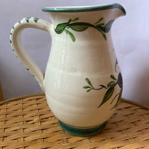 Hand-Painted Pitcher Olive Design - Picture 4 of 7